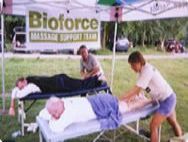 The team of Bioforce sports masseurs