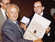 Alfred Vogel being honoured
