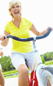 Woman cycling