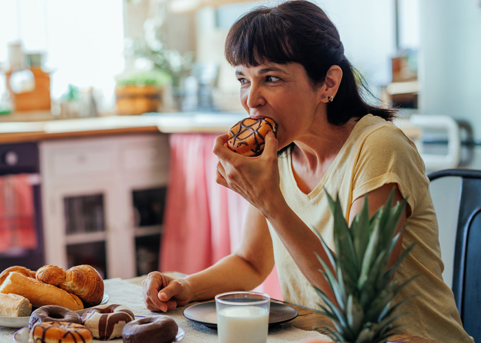 What makes sweet cravings increase in perimenopause?