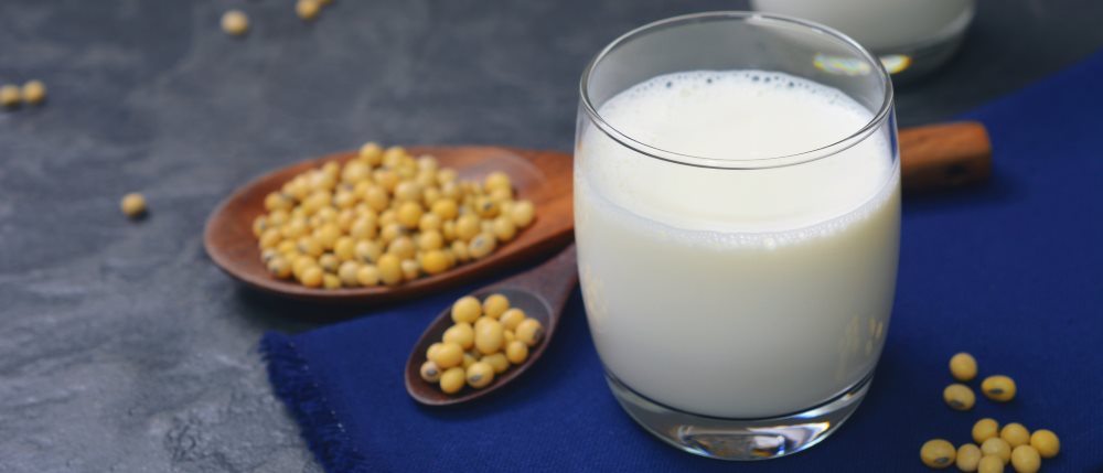 Glass of soya milk