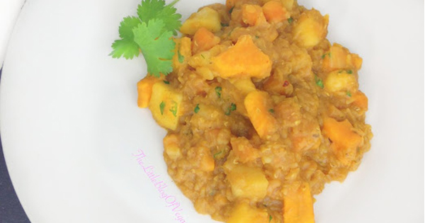 Coconut, Spinach and Red Lentil Dhal
