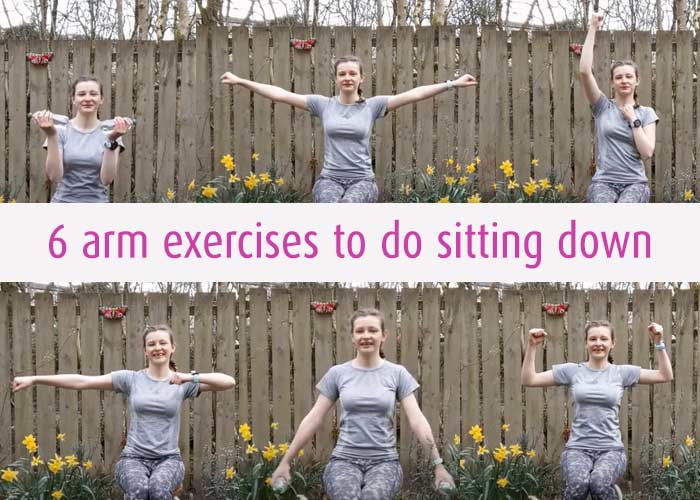 How can I tone my arms while sitting?