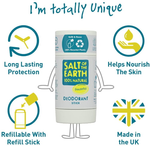 Salt of the Earth | Unscented Natural Deodorant Stick